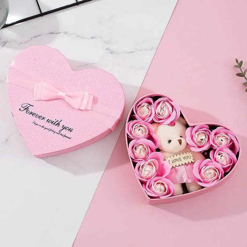 Heart-shaped Rose Red Gift Box New Year Christmas Gift Box Valentine's Day Christmas Gift Mother's Day Birthday Gift - Bellarte Enchanté Heart-shaped Rose Red Gift Box New Year Christmas Gift Box Valentine's Day Christmas Gift Mother's Day Birthday Gift